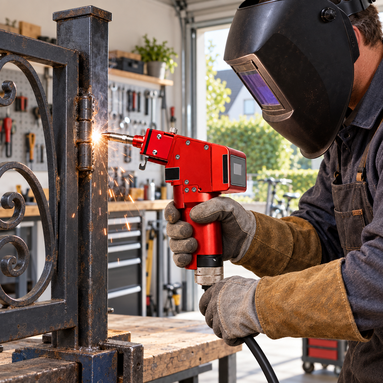 AXXMPZ Schweißgerät bei einer Metallreparatur